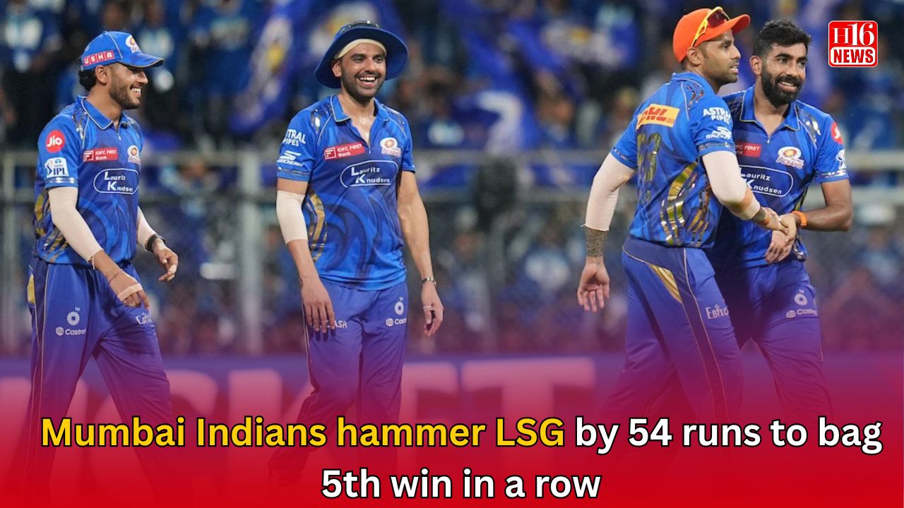 Mumbai Indians hammer LSG by 54 runs to bag 5th win in a row
